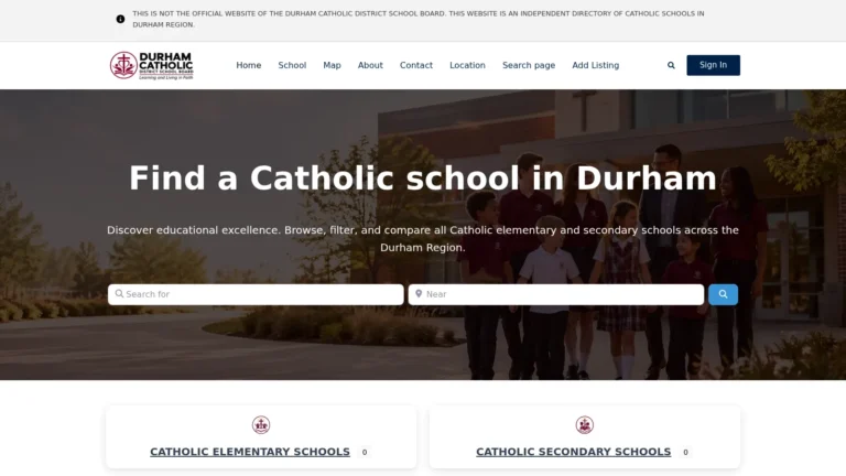 durhamcatholicschoolboard.com website preview