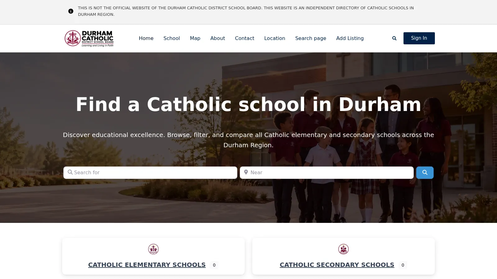 durhamcatholicschoolboard.com website