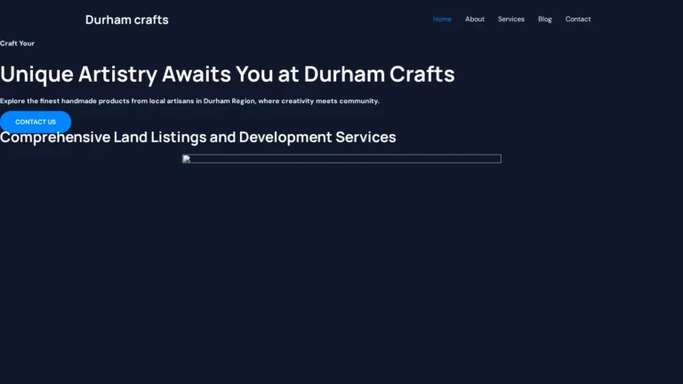 Durham crafts website preview