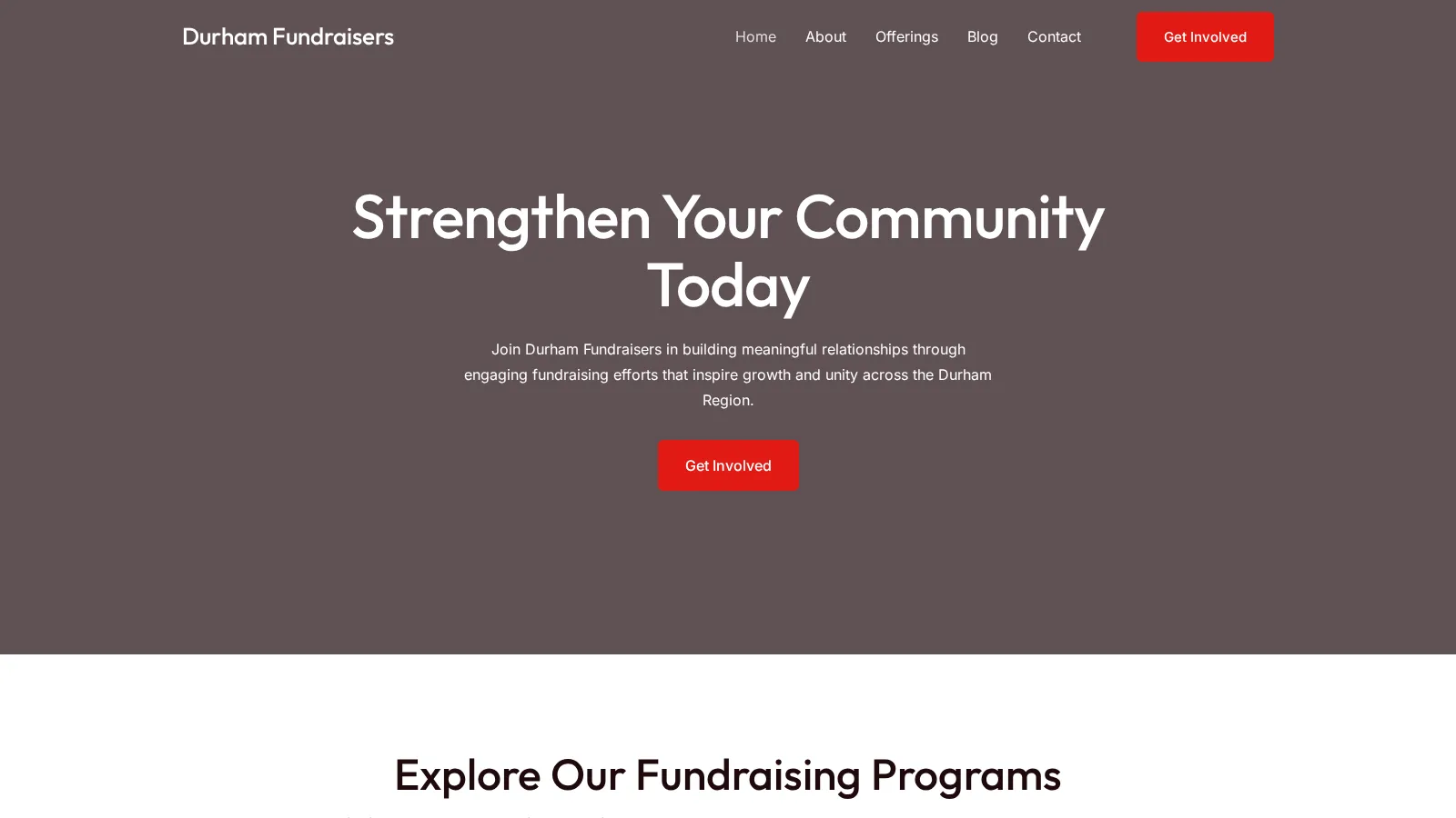 Durham Fundraisers website