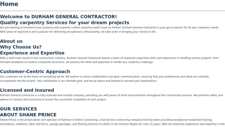 durhamgeneralcontractor website preview