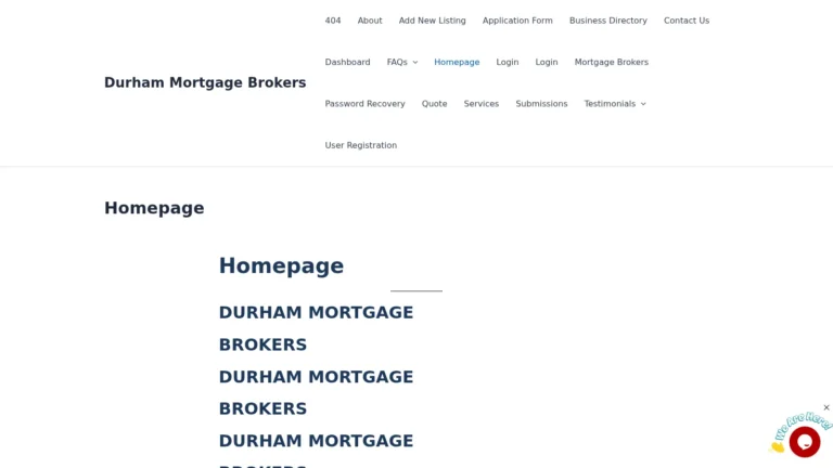 Durham Mortgage Brokers website preview