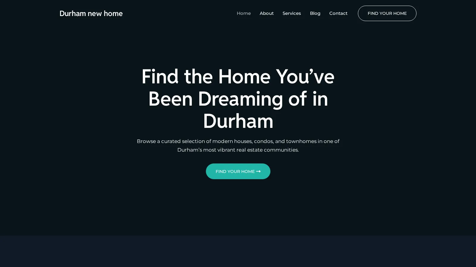 Durham new home website