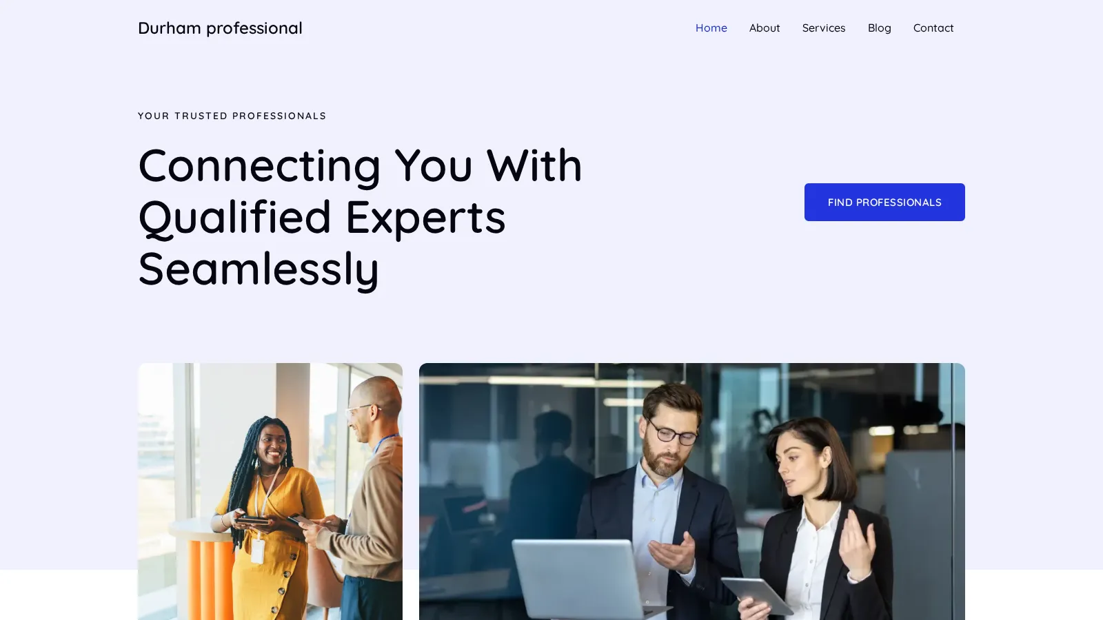 Durham professional website