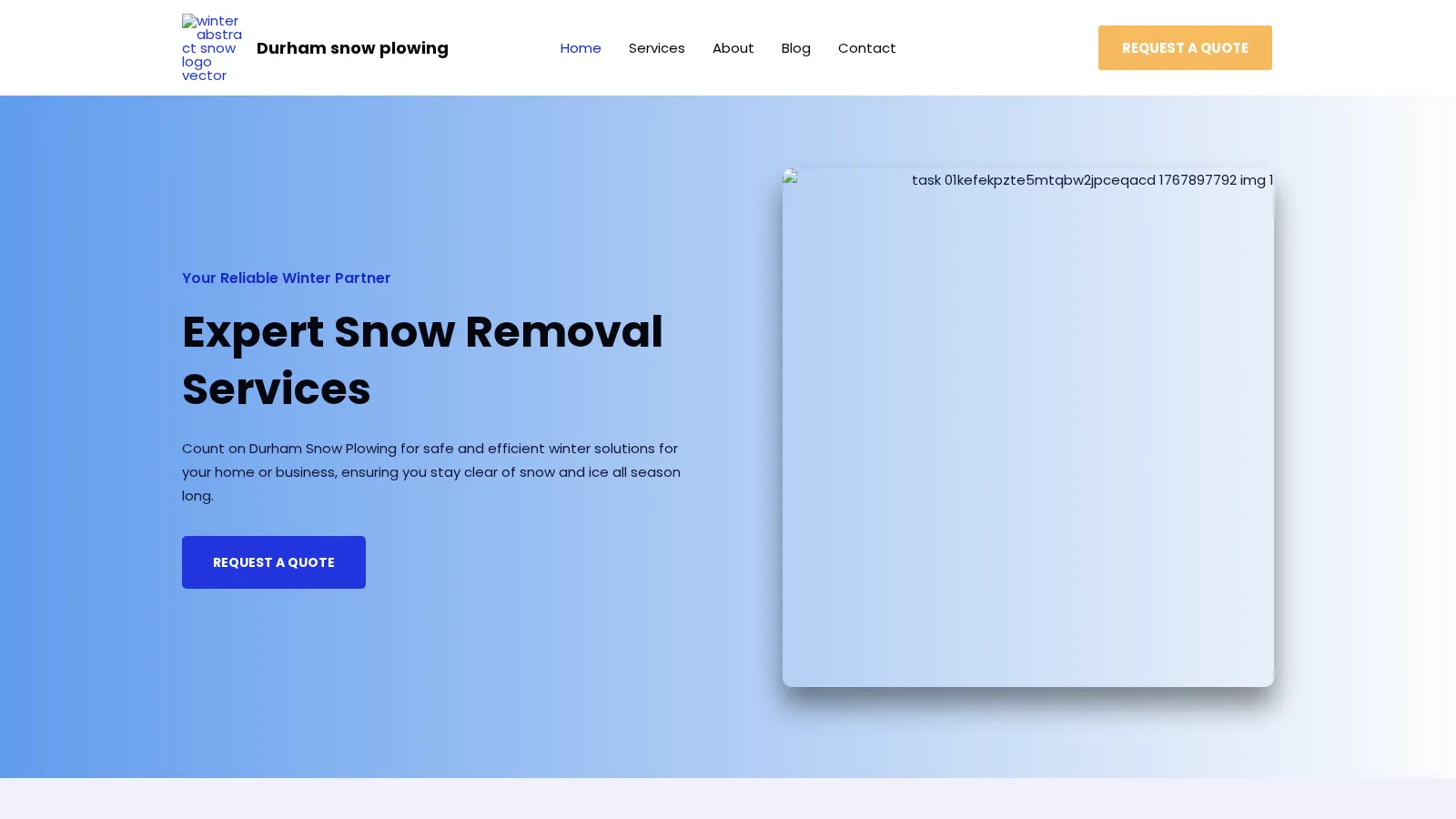 Durham snow plowing website