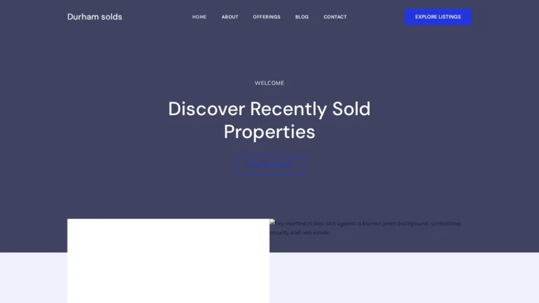 Durham solds website preview