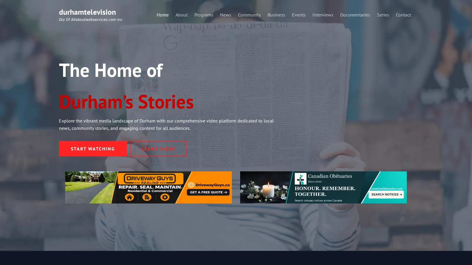 durhamtelevision website