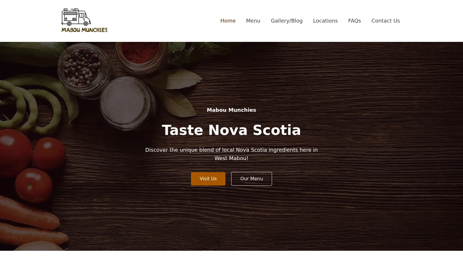 Mabou Munchies website project