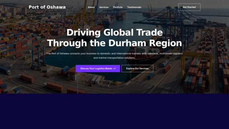 Port of Oshawa website preview