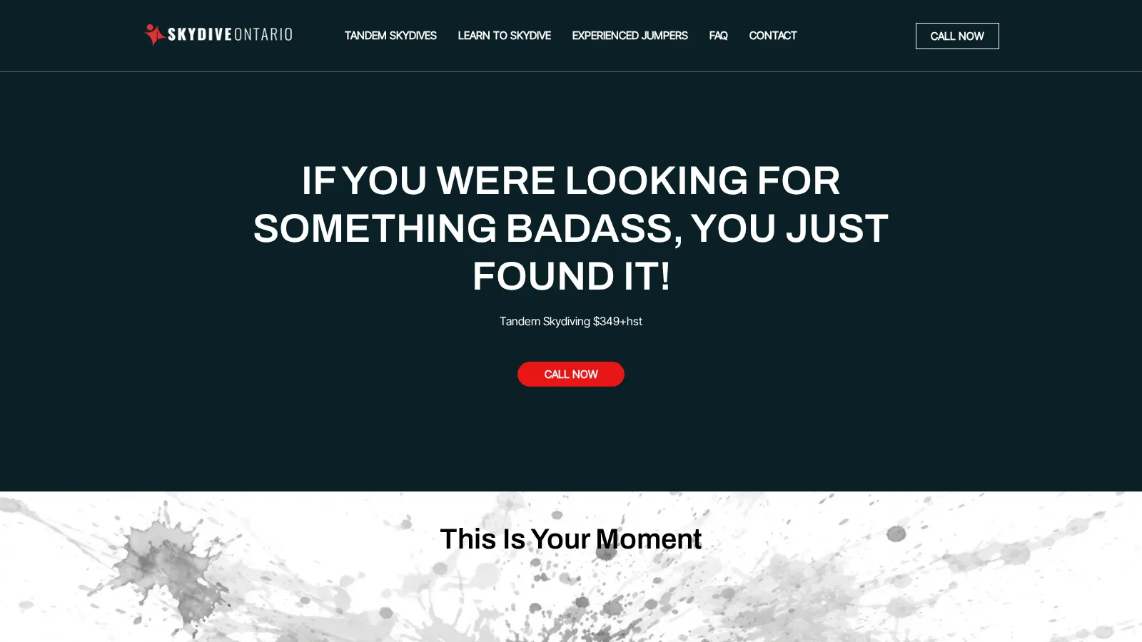 Skydive Ontario website project
