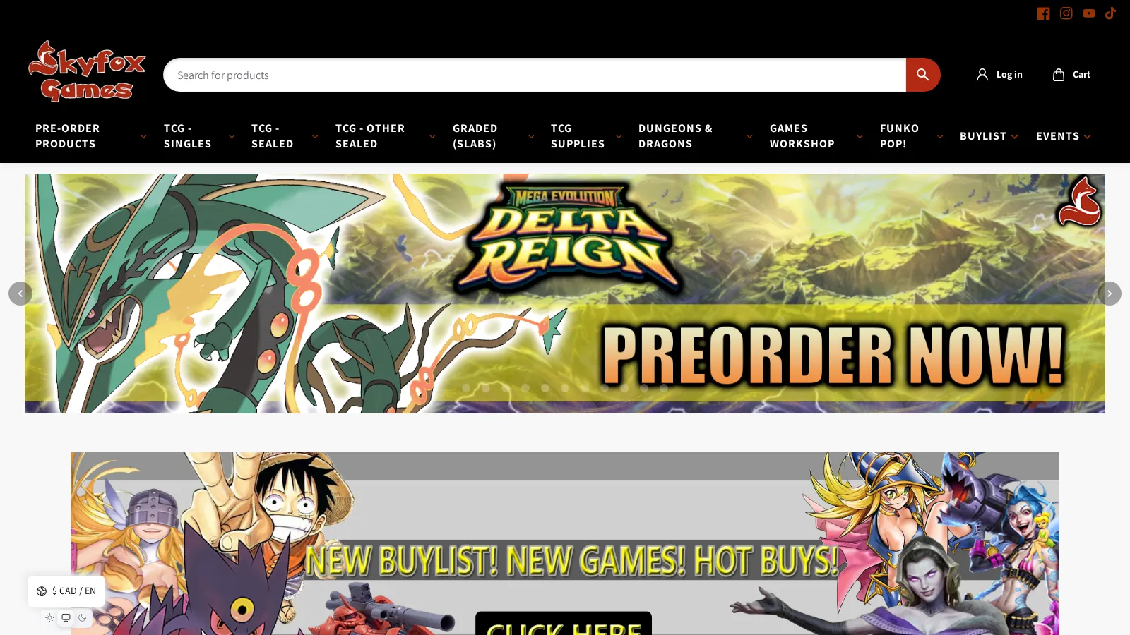 Skyfox Games website