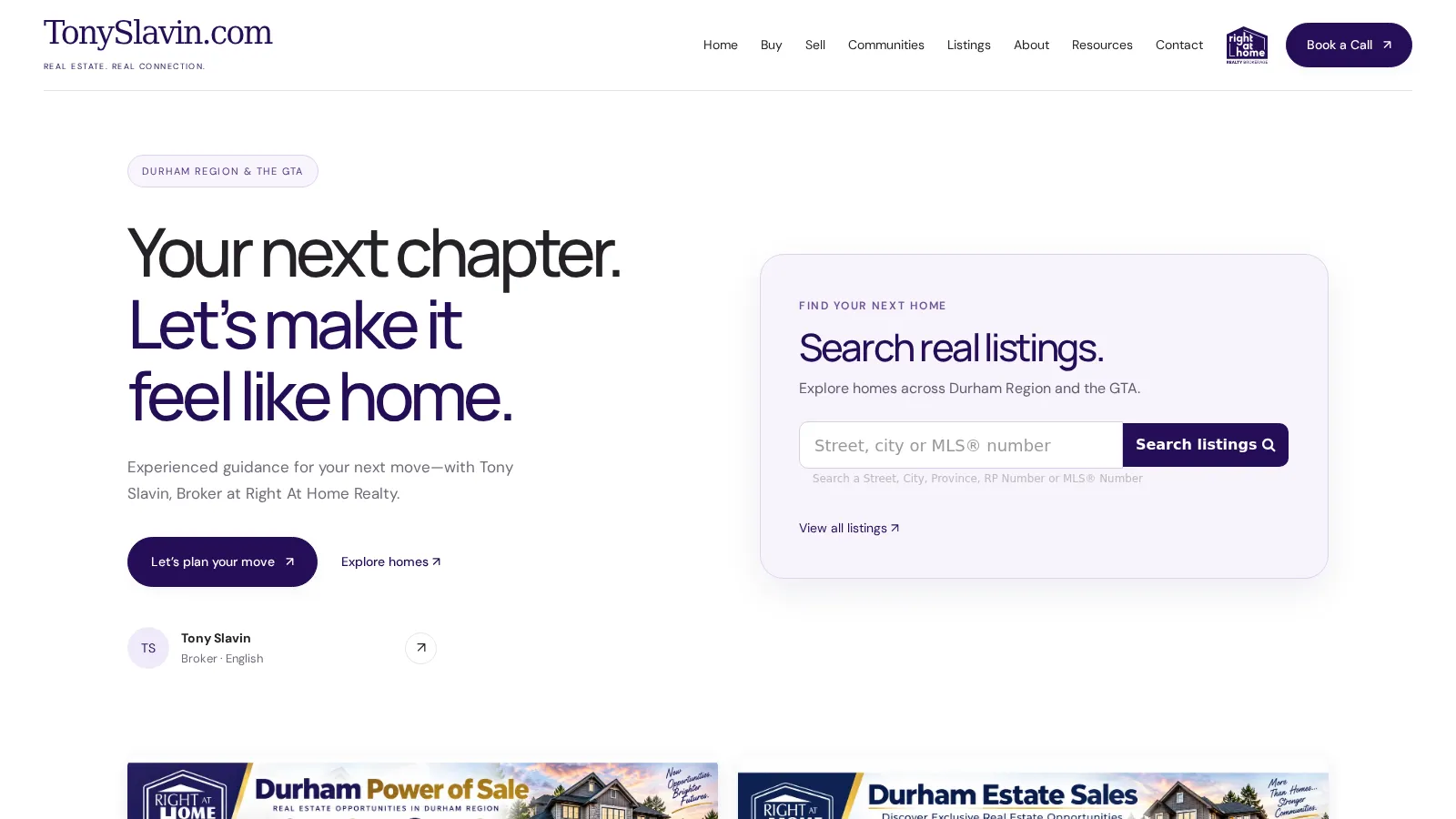 Tony Slavin website project