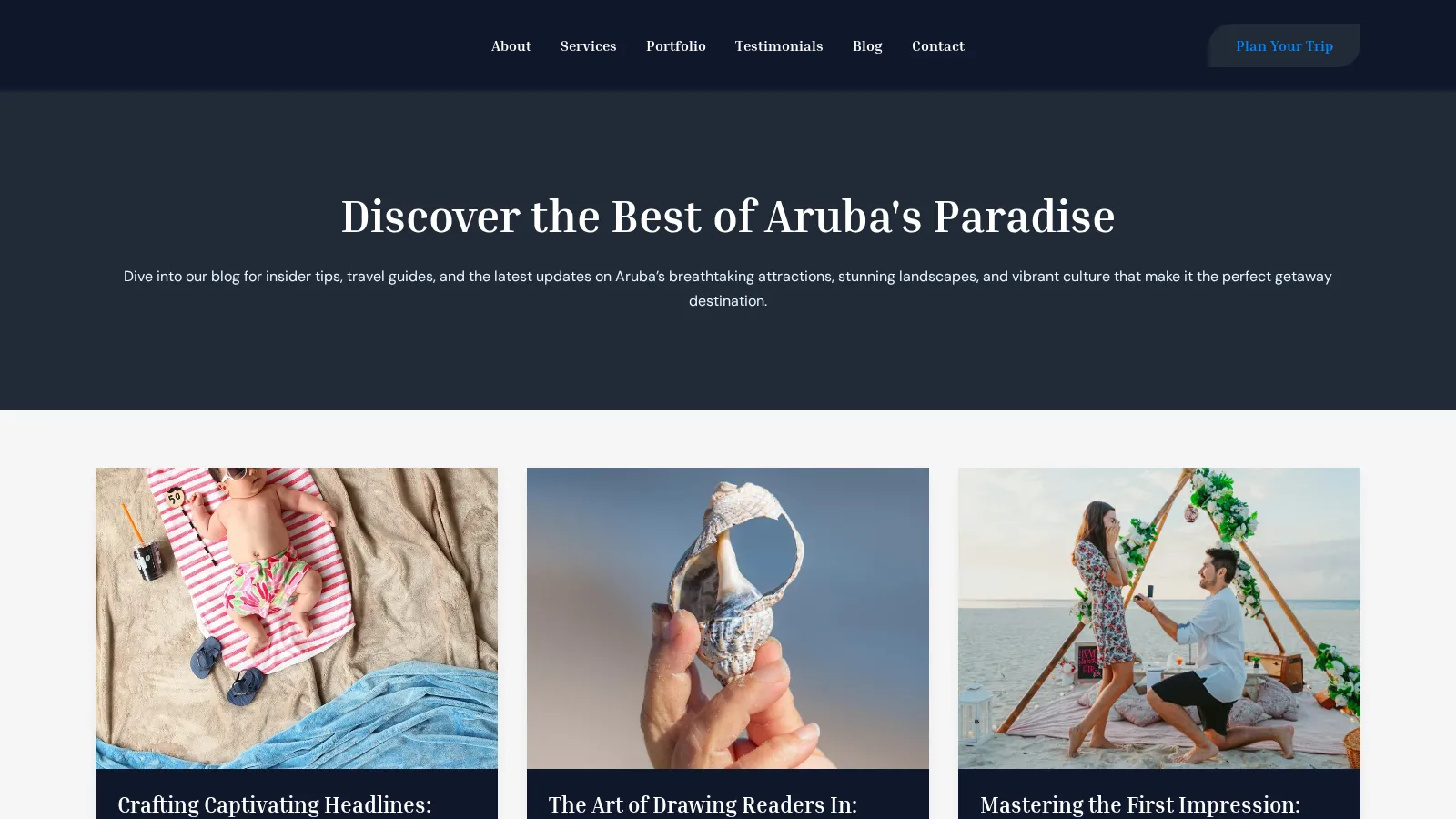 Visit Aruba website project