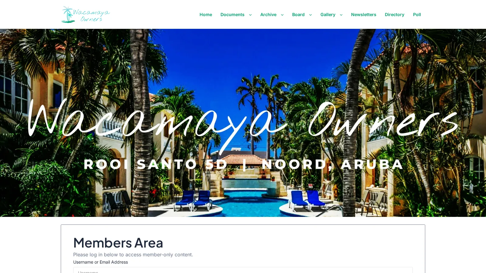Wacamayaowners.com website