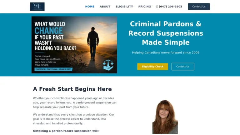 wlcriminalpardons.com website preview